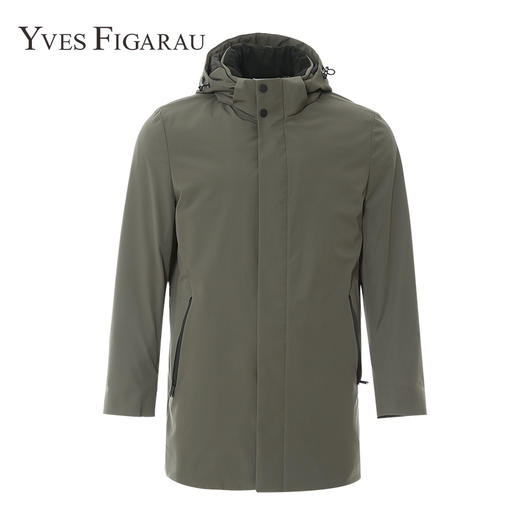 YvesFigarau伊夫·费嘉罗冬季厚款商务休闲保暖连帽长款羽绒服924212 商品图0
