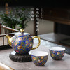 珐琅彩石榴家园一壶两杯 商品缩略图0
