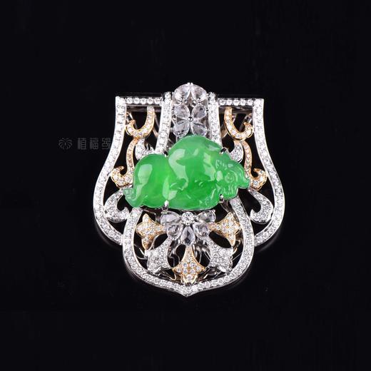 【一年之计在于春】翡翠夹扣(牛)-GZ12109118 商品图4