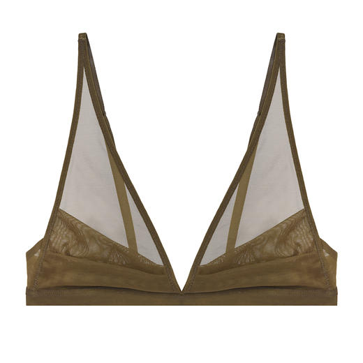 Her Senses｜触动 04-B040-NN 弹⼒⽹纱 全罩杯  [ 橄榄绿 / 嫩黄 ] 商品图4