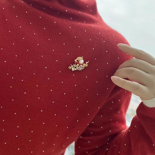 氛围感治愈系 马年胸针akoya海水珠6-7mm 圣诞雪人淡水胸针&幸运鹿角胸针&中国风珍珠小红绳 商品图8