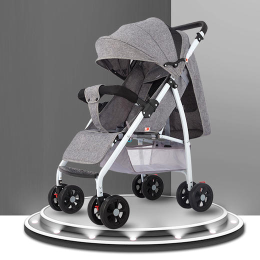 婴儿推车超轻便携可坐可躺可折叠夏季网款儿童避震宝宝手推车 商品图2