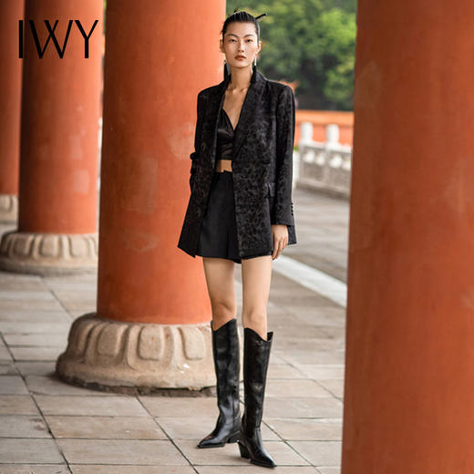 IWY/国风时尚西装套装提花职业装个性优雅时尚气质宽松213233C1+p5 商品图2