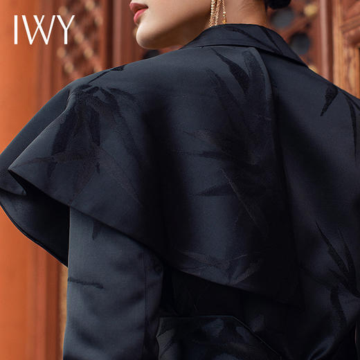 IWY/中国风国潮宽松系列黑色套装女设计感服装走秀服装演出服饰213231C1+213215P2 商品图3