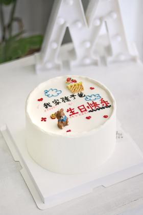 【生日蛋糕】小熊蜡烛手绘款