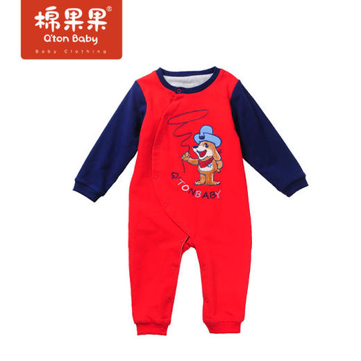棉果果春秋款男童偏襟哈衣连体衣M112720218088 商品图1