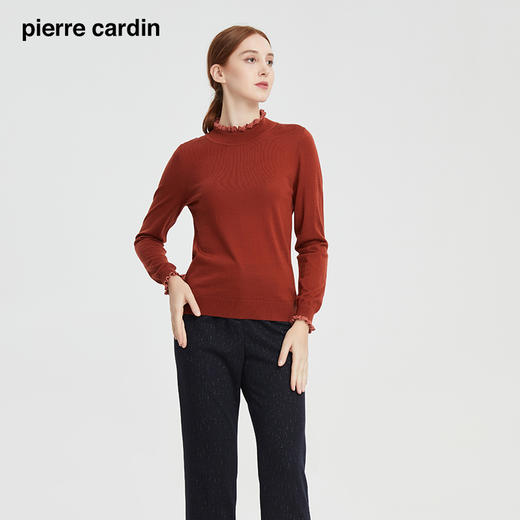 皮尔卡丹女装冬季新款简约淑女优雅羊毛针织衫P1495K1414C0
 商品图1