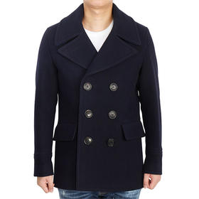 BURBERRY 博柏利 男士羊毛混纺豌豆大衣 藏蓝色 8013336 A1222