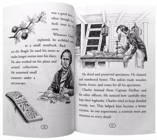 谁是查尔斯达尔文 英文原版人物传记 Who Was Charles Darwin 中小学生英语课外阅读读物 英文版章节桥梁书 商品图2
