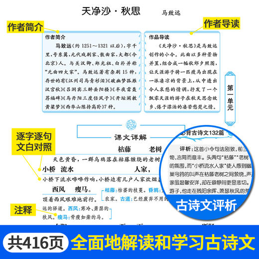 2020 部编版初中生必背古诗文132篇】 人教版部编语文阅读训练 商品图3