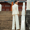 IWY/国风职业时尚西装套装修身复古盘扣中式优雅纯色女213223C1+P2 商品缩略图3