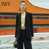 IWY/时尚西装套装黑色复古职业装商务垂感经典国风盘扣213232C1+P2 商品缩略图0