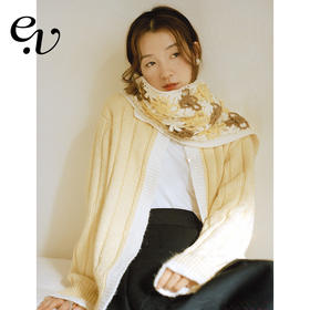 Even Vintage | 雾感马海毛手工钩花 柔软舒适围巾女秋冬保暖围脖
