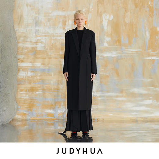 JUDYHUA 弧线分割设计大衣 商品图0