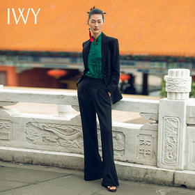 IWY/职业时尚西装套装宽肩收腰中式盘扣中国风流行213221C1+213221P2