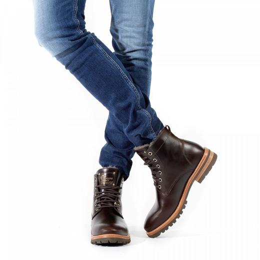 #断码特价40码#西班牙原产羊毛款皮毛一体男士皮靴褐色ELC1（高品质纯天然羊毛内衬） 商品图3