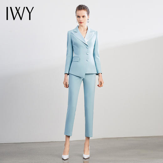 IWY/蓝色西装女套装2021新款女神范气质时尚高端职业装名媛正装工作服 CP1195 商品图0