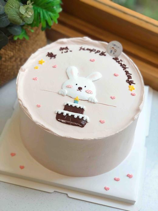 手绘兔子奶油蛋糕 下单前请仔细阅读商品详情 商品图0