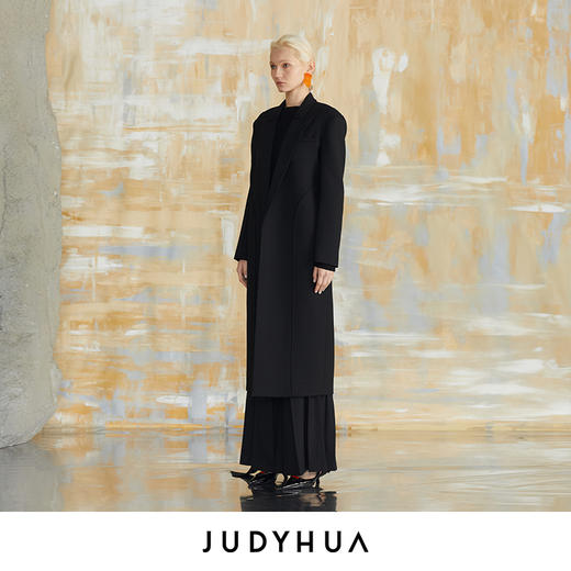 JUDYHUA 弧线分割设计大衣 商品图1