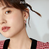 ZEGL棋盘格爱心耳环女设计感小众韩国气质网红耳钉925银针耳饰品 商品缩略图3