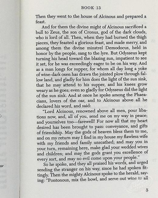 【中商原版】荷马史诗 奥德赛 卷13-24 共24卷 洛布古典丛书 原文希英对照版 Odyssey Volume II Books 13 24 英文原版 Homer 商品图4