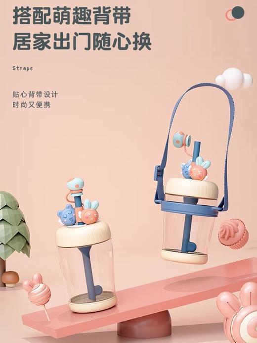曼尼网红防摔儿童吸管水杯 商品图0