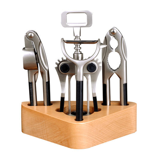 【日用百货】厨房小工具五件套装 核桃夹压蒜器红酒开瓶器削皮器 商品图3