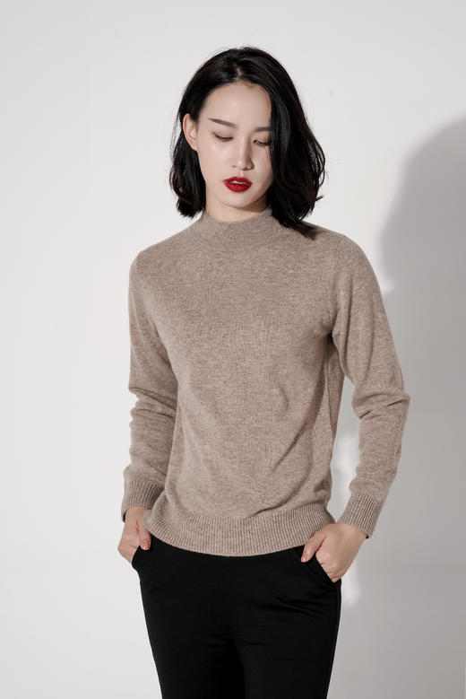 臣禾【100%美利奴羊毛】加厚【半高领】纯色针织衫	S214091049【多彩针织系列】现货 商品图5