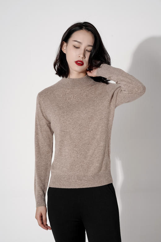 臣禾【100%美利奴羊毛】加厚【半高领】纯色针织衫	S214091049【多彩针织系列】现货 商品图3