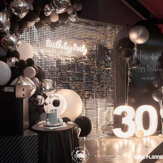 男士黑银色生日布置 商品图7
