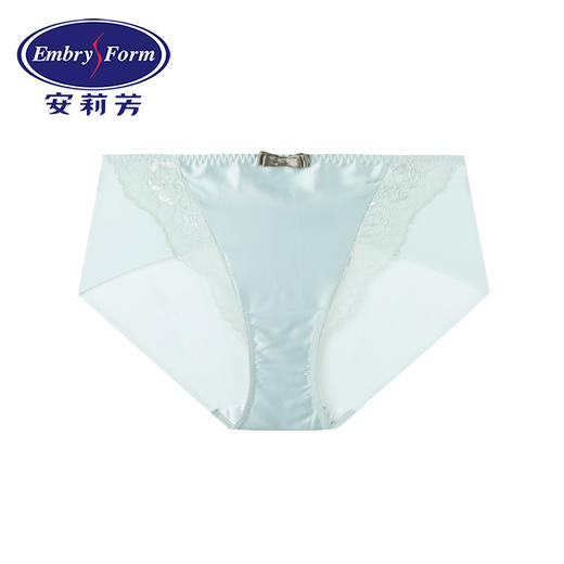 安莉芳新品舒适无痕色丁内裤女棉质底裆蕾丝边低腰三角裤E300419 商品图1