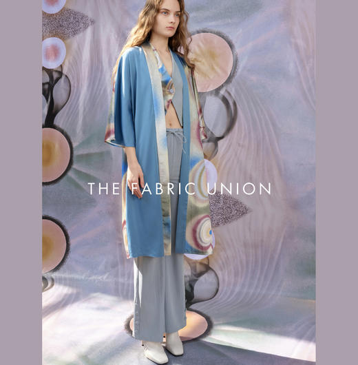 THE FABRIC UNION「Lichtung林中空地」系列天鹅绒印花和风外套 商品图1