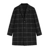 太平鸟男装 秋冬新款韩版修身格纹毛呢大衣B1AAB4204 商品缩略图0