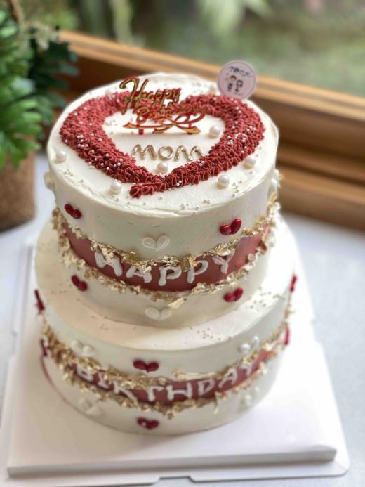 双层母亲节奶油蛋糕 下单前请仔细阅读商品详情 商品图0