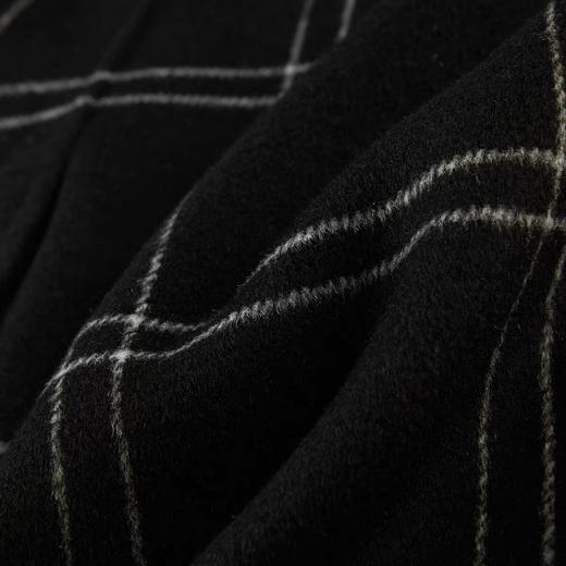 太平鸟男装 秋冬新款韩版修身格纹毛呢大衣B1AAB4204 商品图3