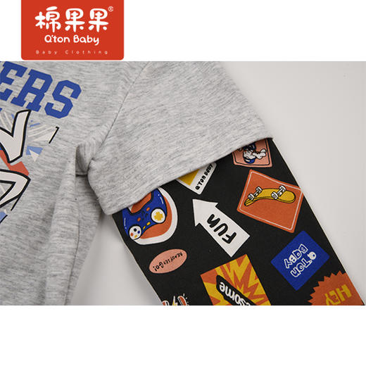 商场同款棉果果春季男童假两件套头T恤M112140222082 商品图3