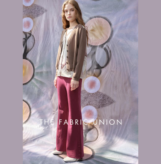 THE FABRIC UNION假两件羊毛外套休闲微喇叭裤 商品图2