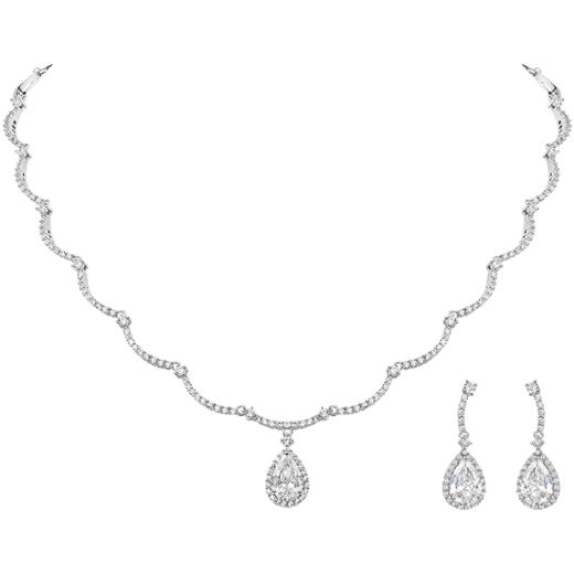 ZEGL高奢系列水滴项链女小众锁骨毛衣链耳环925银针秋冬耳饰套装 商品图7