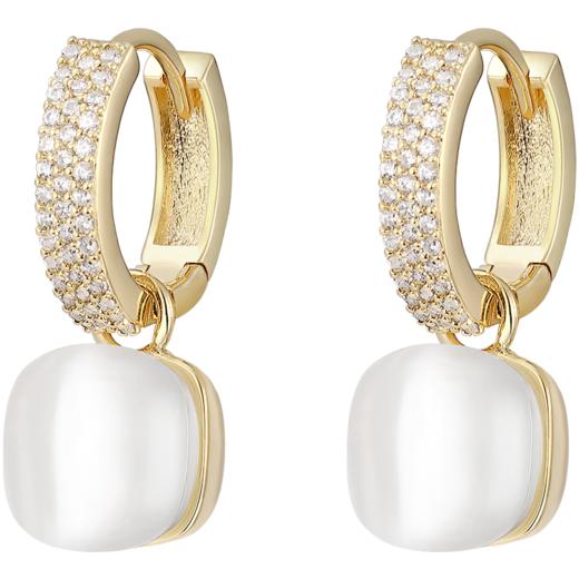 ZEGL猫眼石耳环女小众设计感高级耳扣耳钉ins风韩系复古秋冬耳饰 商品图4