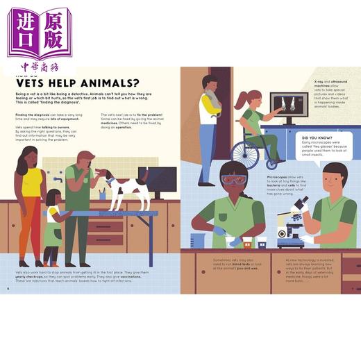 【中商原版】How to Be a Vet and Other Animal Jobs 如何成为宠物医生 儿童职业启蒙绘本 兽医知识科普 英文原版童书 6-9岁 商品图1