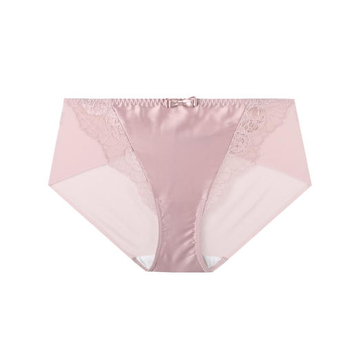 安莉芳新品舒适无痕色丁内裤女棉质底裆蕾丝边低腰三角裤E300419 商品图4