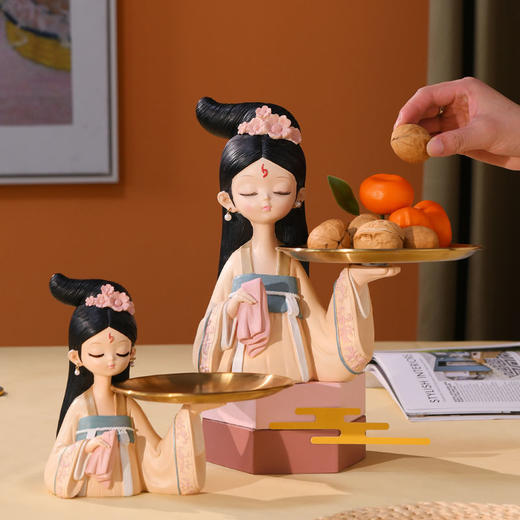 宫廷古风娃娃装饰品摆件客厅进门钥匙收纳电视柜床头酒柜房间摆设 商品图9