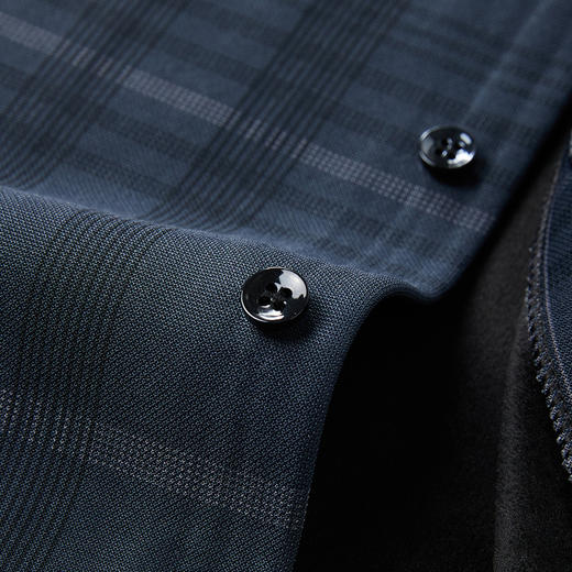 【加绒保暖】罗蒙秋冬男装保暖衬衫男长袖商务休闲格纹衬衣爸爸装衬衫 商品图10
