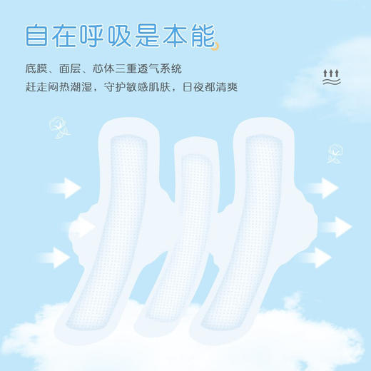 【凸凸棉】极薄云感超柔少女卫生巾240mm日用5片T3405 商品图4