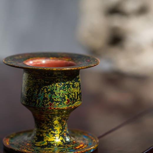 清 仿犀皮漆釉行炉 商品图3