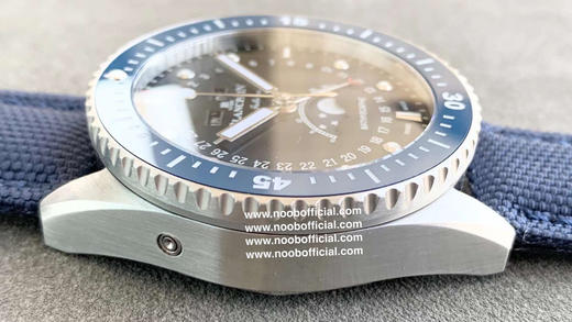 TW新力作 宝珀五十寻系列，5054-1110-B52A。压轴巨献，大三针夜光设计，直径43毫米！搭载6654.P自动机械机芯，具备星期显示，日期显示。月份显示，年份显示，月相显示 商品图7