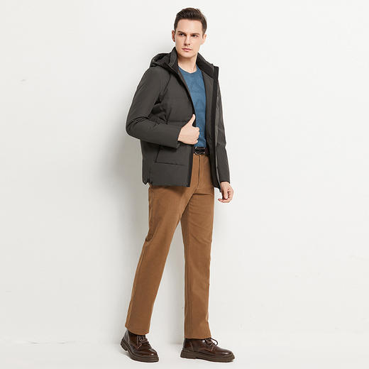 YvesFigarau伊夫·费嘉罗冬季厚款商务休闲保暖连帽长款羽绒服924276 商品图1