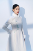 荷言HEYEN 濯香令 兔毛领亮丝小香风竹叶刺绣羊毛大衣 商品缩略图4