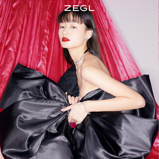 【SVIP积分兑换】ZEGL设计师高奢系列轻奢项链女锁骨链手链耳钉银针秋冬耳饰品套装 商品图3