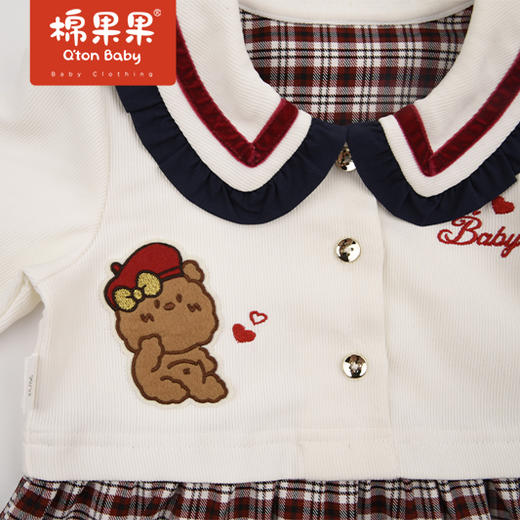 商场同款棉果果春季女童学院风连衣裙M122700422114 商品图3